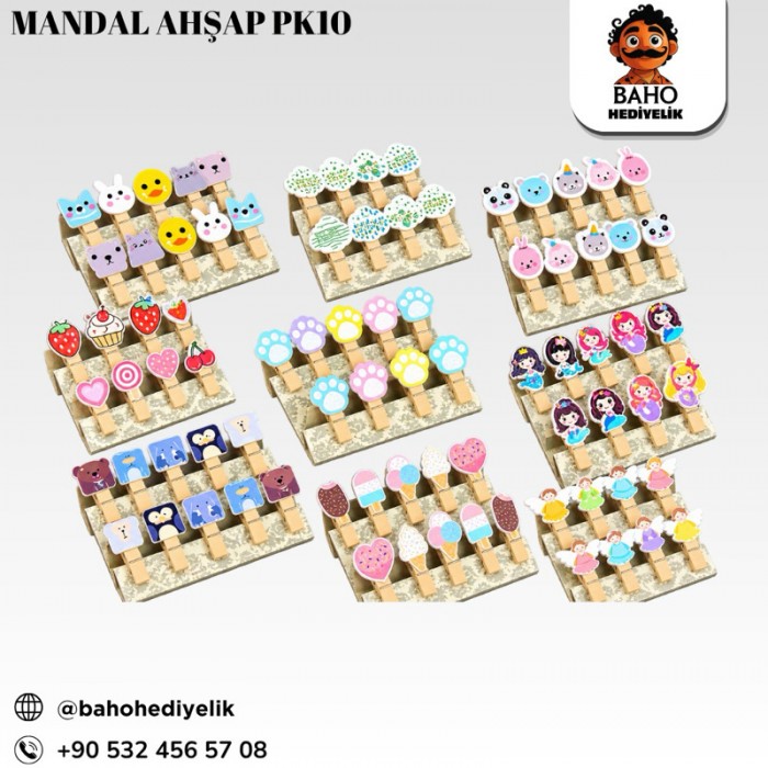 Çnr mandal ahşap pk10