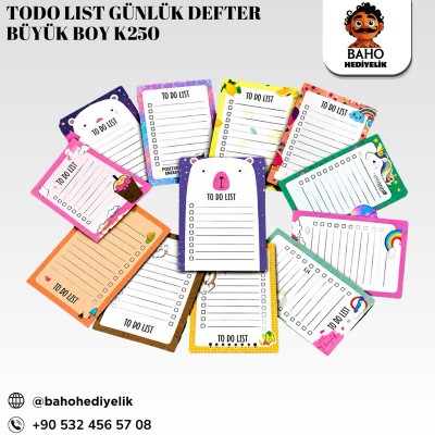Todo list günlük defter by boy  k250