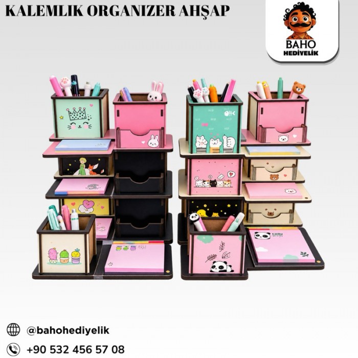 Kalemlik Organizer Ahşap