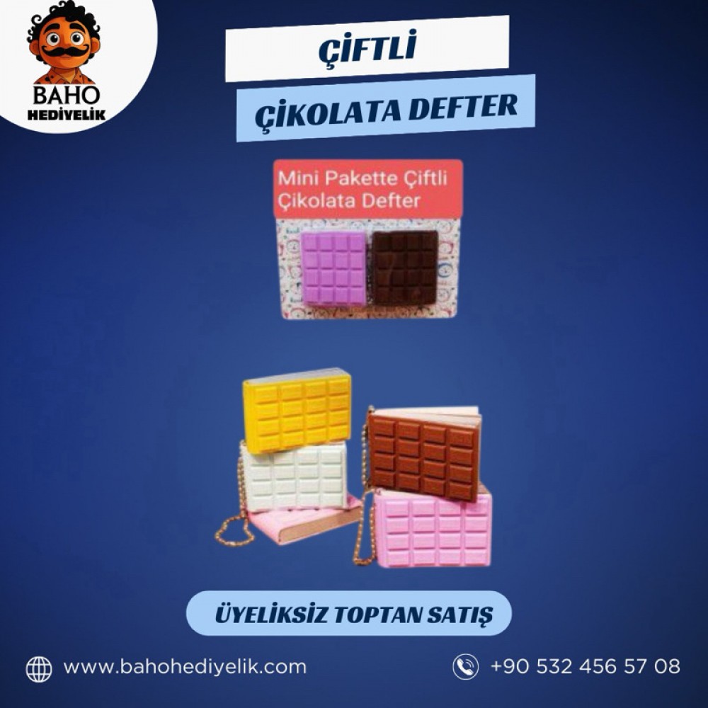 Çikolata Mini 2Li Defter Pk24