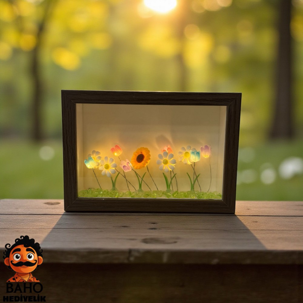 Dcs9 K72 Ahşap Çiçekli Pano