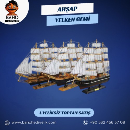 1624 Ahşap Gemi 22cm k48