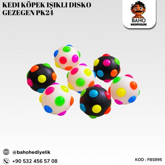 Fbs995 Kedi Köpek Işıklı Disko Gezegen K576 Pk24
