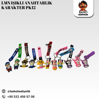 Lmn ışıklı anahtarlık karakter pk12