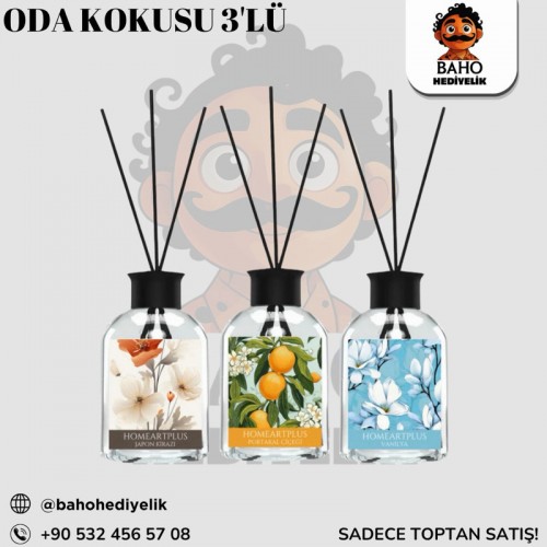 Bambu Çubuklu Oda Kokusu 3Lü