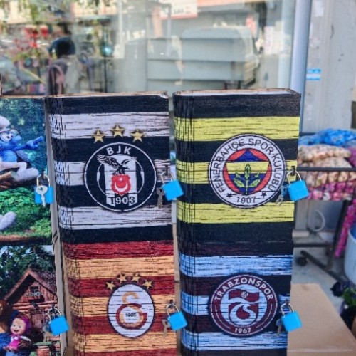 Ahşap kitap kumbara taraftar k80