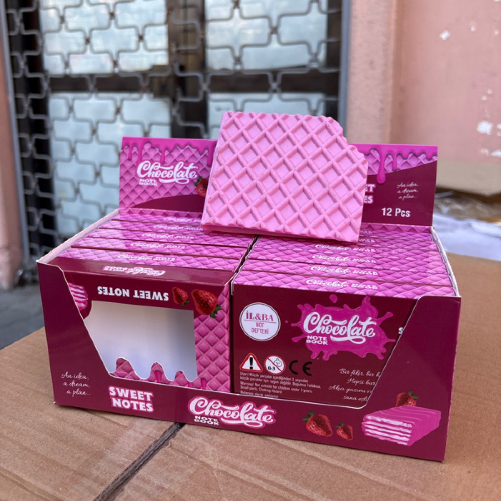 Çilek Kokulu Waffle Defter K288