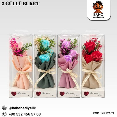 Kr12163 3 güllü  buket