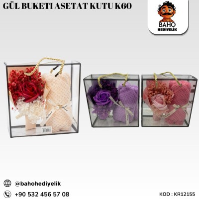 Kr12155 Gül Buketi Asetat Kutu K60