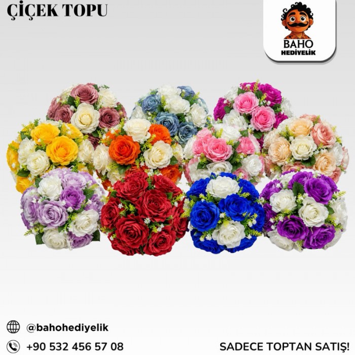 15 Güllü Masa Üstü Kadife Çiçek K200
