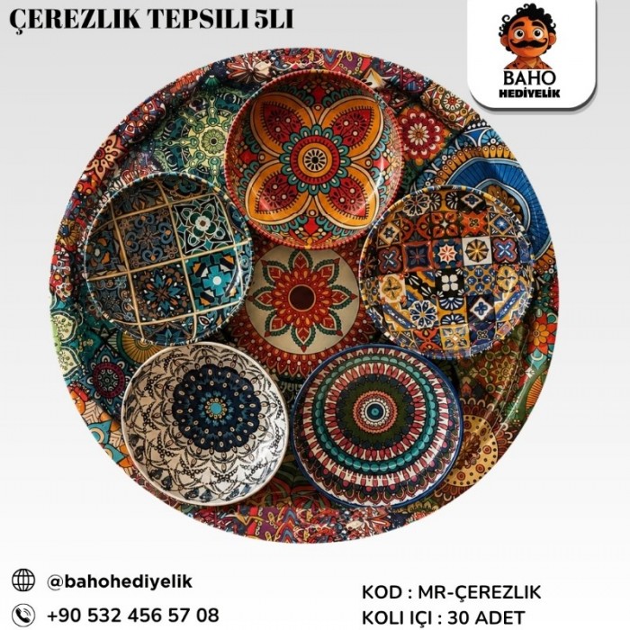 Mr-Tepsili Çerezlik Yuvarlak 5li K30