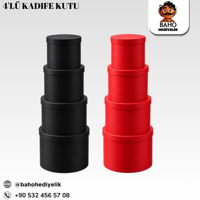 4'lü Kadife Kutu