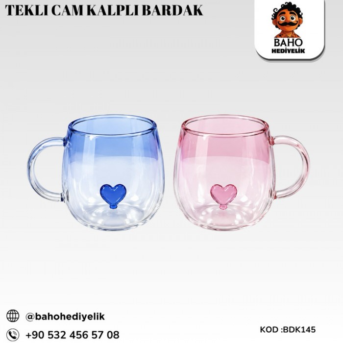 Bdk145 tekli cam kalpli bardak k100