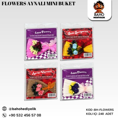 Bh-Flowers Aynalı Mini Buket K248