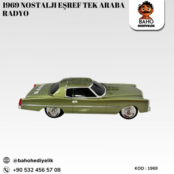 1969 Nostalji Eşref Tek Araba Radyo