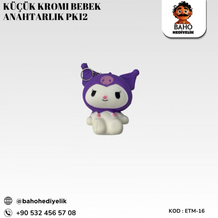 Etm-16 Jumbo Boy Kuromi Anahtarlık Pk12