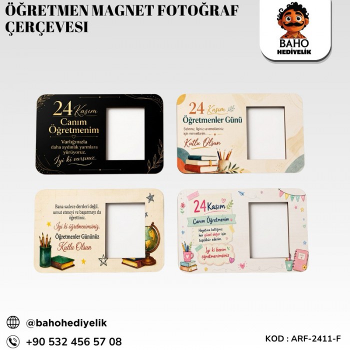 Arf-2411-F Öğretmen Magnet Fotoğraf Çerçevesi