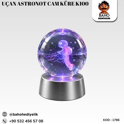 1786 Uçan Astronot Cam Küre K100