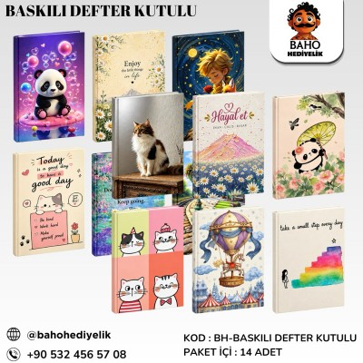 Bh-Baskılı Defter Kutulu Pk14