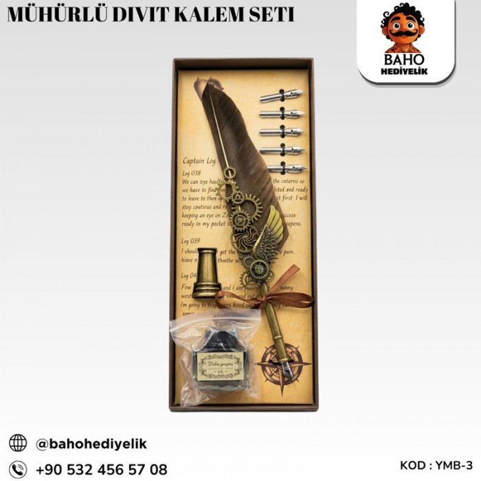 Ymb-3 Mühürlü Divit Kalem Seti