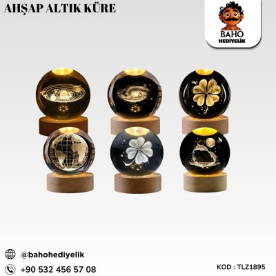 Tlz1895 Ahşap Altlık Küre Mix K60