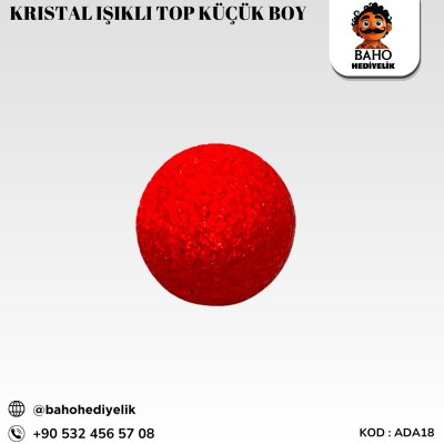 Ada18 Kristal Işıklı Top Küçük Boy