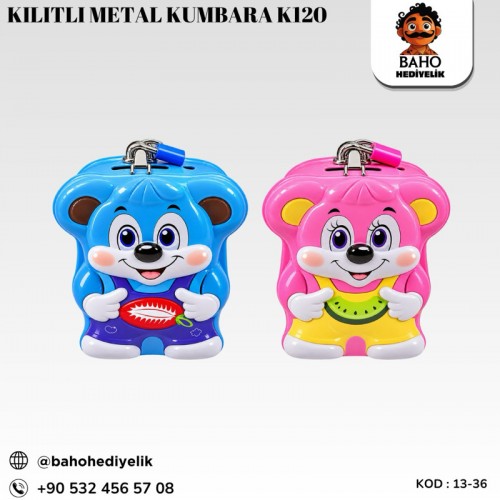 13-36 Kilitli Metal Kumbara K120