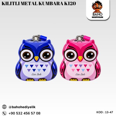 13-47 Kilitli Metal Kumbara K120