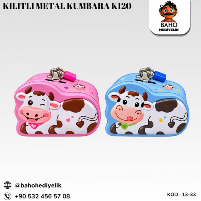 13-33 Kilitli Metal Kumbara K120