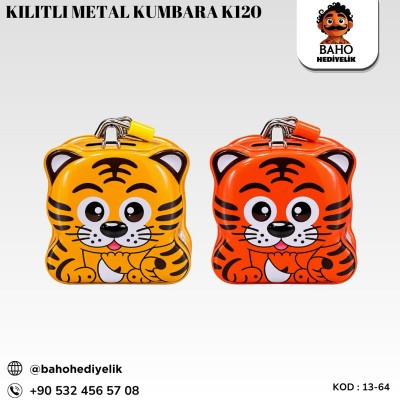 13-64 Kilitli Metal Kumbara K120